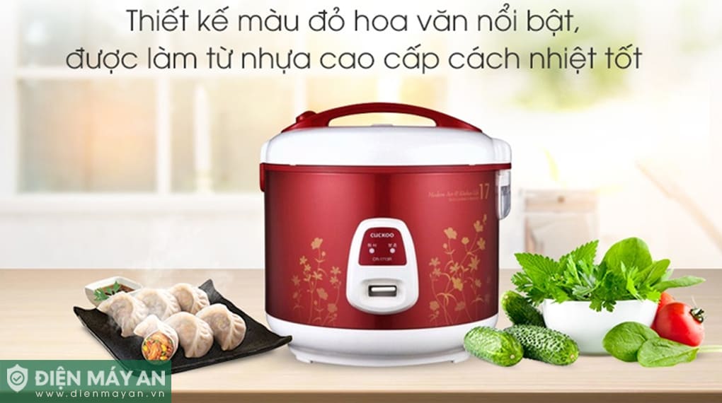 Nồi cơm điện 3.0L Cuckoo CR-1713 - Đỏ